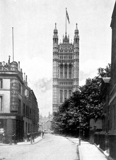 ビクトリアタワー、ウェストミンスター宮殿、ロンドン、c1905 作： Unbekannt