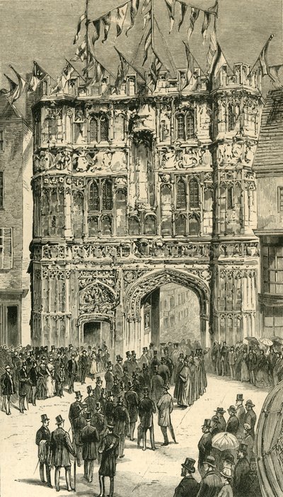 ディーンに紹介された訪問者：カンタベリーでの植民地とインドの訪問者、1886年。 作： Unbekannt