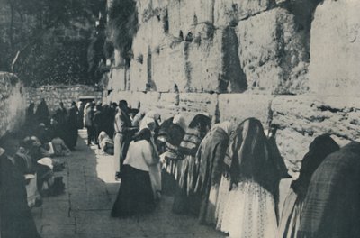 嘆きの壁：彼らの先祖の失われた都市の嘆きの日、c1935。 作： Unbekannt