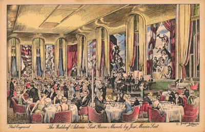 ウォルドーフアストリア、サートルーム、壁画、ホセマリアサート作c1930s 作： Unbekannt