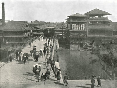 The Yebisu Bashi, Osaka, Japan, 1895.  作： Unbekannt