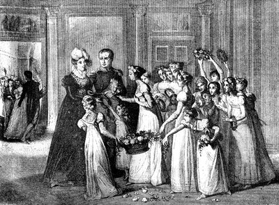 1810年3月27日、フランスのコンピエーニュにマリールイーズが到着1882〜1884 作： Unbekannt