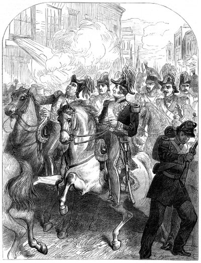 1835年、パリのルイフィリップ王を暗殺する試み 作： Unbekannt