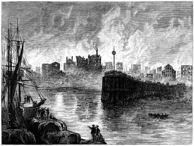 アメリカ合衆国イリノイ州シカゴの燃焼、1871年c1880 作： Unbekannt