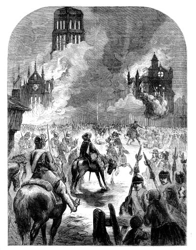 ロンドンの大火、c1902の間にセントポール大聖堂の燃焼 作： Unbekannt