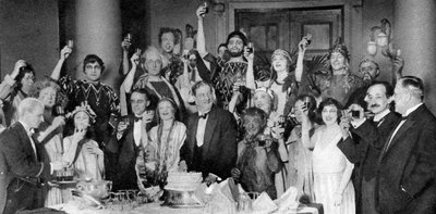 A Midsummer Nights Dream、the Green Room、Drury Lane Theatre、London、1926-1927からのキャスト 作： Unbekannt