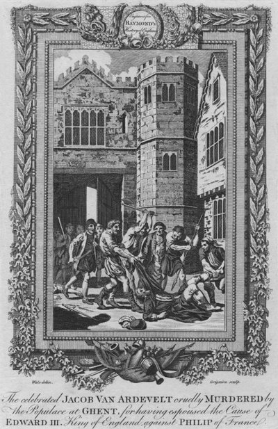 ゲントの大衆によって残酷に殺害された有名なジェイコブファンアルデベルト、c1787 作： Unbekannt