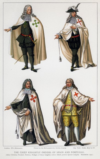 スペインとポルトガルの主な騎士団の命令、c1930s 作： Unbekannt