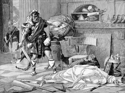 19世紀後半、紀元前212年にローマ人がシラキュースを占領したアルキメデスの死 作： Unbekannt