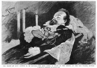 バイエルン州のルートヴィヒ2世の死去1845-1886、1886 作： Unbekannt