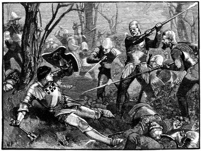 ウォーウィック・ザ・キングメーカーの死、1471年c 1880年 作： Unbekannt