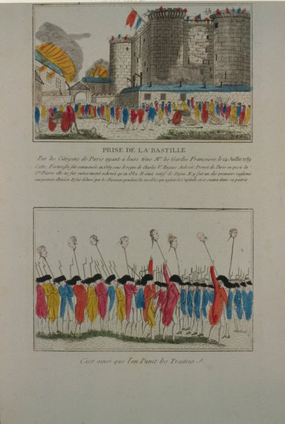 バスティーユの解体、1789年7月14日、1789年 作： Unbekannt