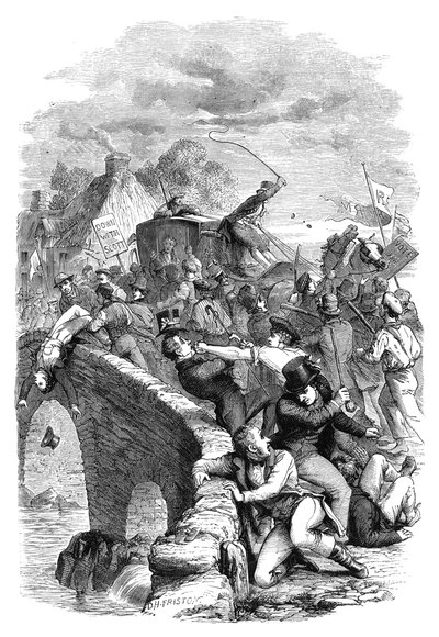 ホーウィックでの選挙暴動、スコットランド国境、1837年c1895 作： Unbekannt