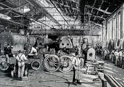 Baldwin Locomotive Worksの建屋。 作： Unbekannt