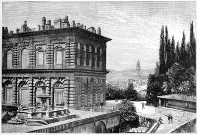 アンマナーティのファサード、ピッティ宮殿、フィレンツェ、イタリア、1882 作： Unbekannt