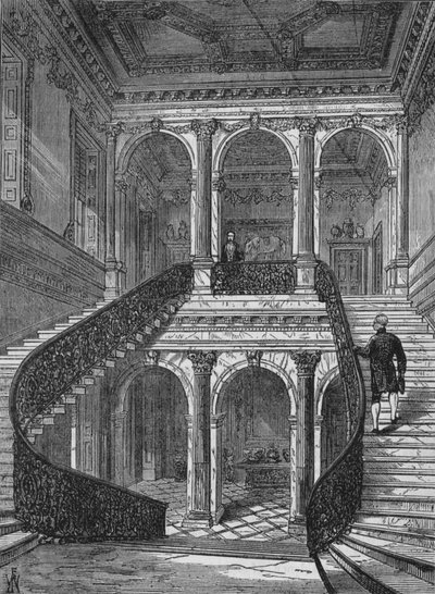 大階段、チェスターフィールドハウス、メイフェア、ウェストミンスター、ロンドン、c1875 1878 作： Unbekannt