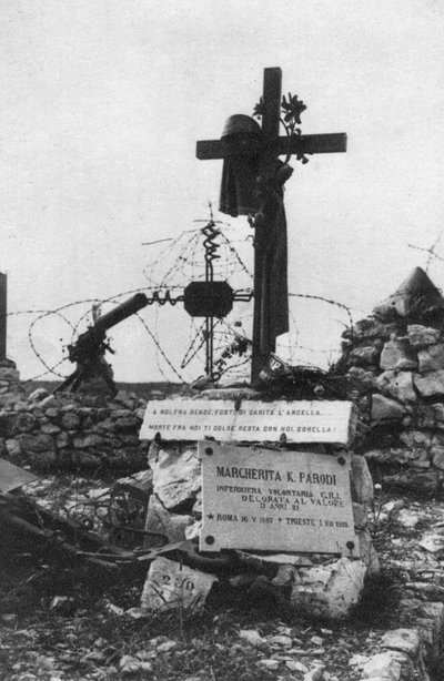 イタリア赤十字ボランティア看護師の墓、c1918 作： Unbekannt