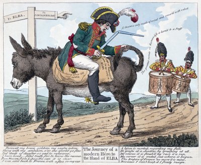 1814年のエルバ島への現代英雄の旅 作： Unbekannt