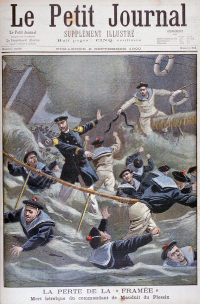 フランス駆逐艦フレームの喪失、1900年 作： Unbekannt