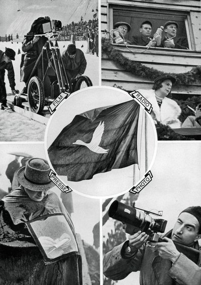 活動中のメディア、冬季オリンピック、ドイツ、ガルミッシュパルテンキルヒェン、1936年 作： Unbekannt