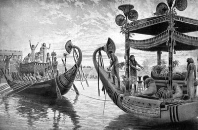ナイル川を最後に横断したツタンカーメンのミイラ、エジプト、紀元前1325年1933-1934 作： Unbekannt