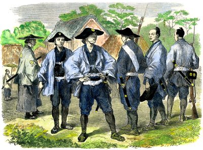 19世紀の日本の歩兵の新しい徴収 作： Unbekannt