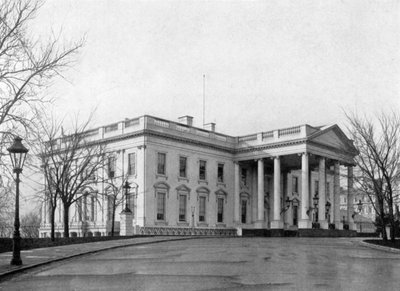 ホワイトハウスの北柱廊、ワシントンDC、アメリカ合衆国、1908 作： Unbekannt