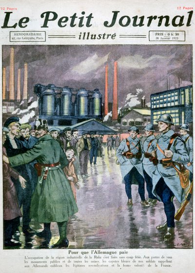 1923年のフランスおよびベルギー軍によるルールの占領 作： Unbekannt