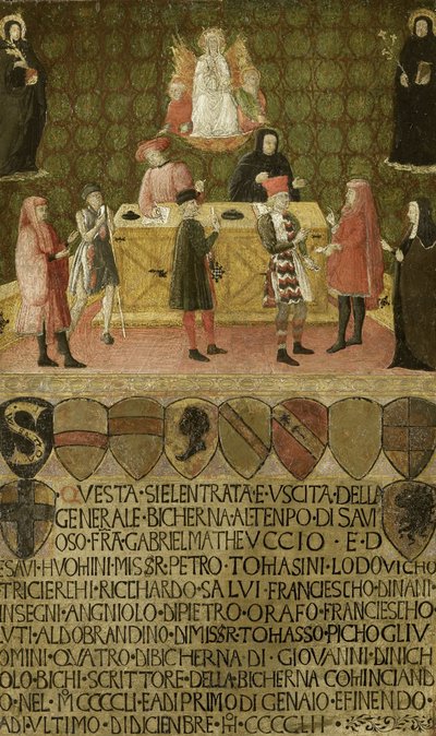 1451- 1452年、シエナの収税人ビッチェルナの事務所 作： Unbekannt