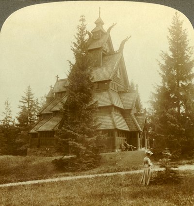 古風な趣のある12セントのゴル教会。 Osoarshal、ノルウェー、c1905での建物。 作： Unbekannt