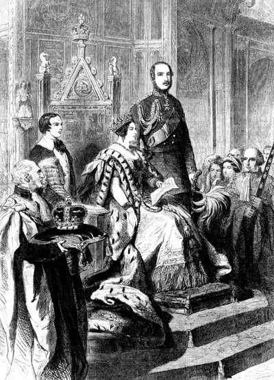 ビクトリア女王、1856年c1905年の議会開会 作： Unbekannt