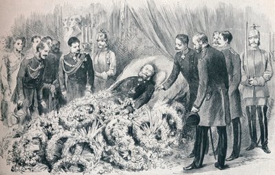 最初のドイツ皇帝の死去：ウィリアム1世の死床、1888年1911年 作： Unbekannt