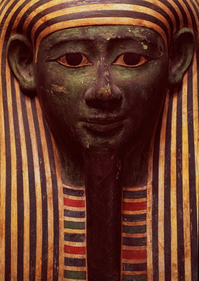 プサメティック（前664-610年）の石棺 顔の細部、エジプト製 作： Unbekannt