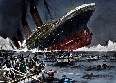 1912年4月14日、SSタイタニック号の沈没 作： Unbekannt