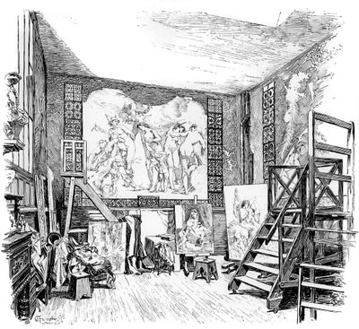 Paul-Jacques-Aime Baudryのスタジオ、c1880-1882 作： Unbekannt