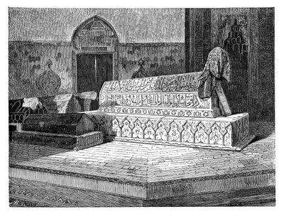 1895年、トルコ、ブルサのグリーンモスクにあったメフメド2世の墓 作： Unbekannt