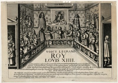 これが善き王ルイ14世です。 公の謁見をする王、1668年。 作： Unbekannt