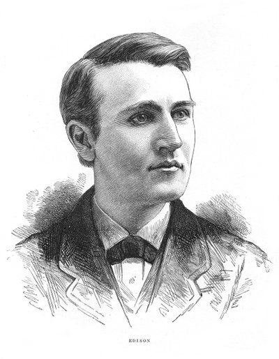 Thomas Alva Edison、アメリカの発明家、c1879 作： Unbekannt