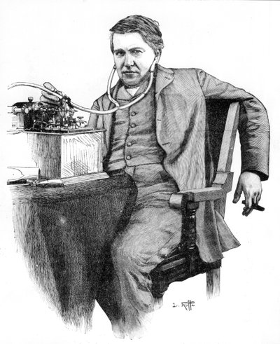 Thomas Alva Edison、アメリカの発明家、c1906 作： Unbekannt