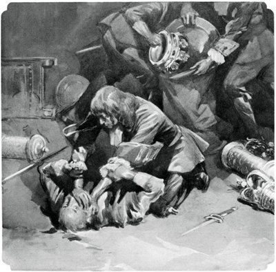 1671年、1937年にトーマスブラッドがロンドン塔から王冠の宝石を盗もうとした 作： Unbekannt
