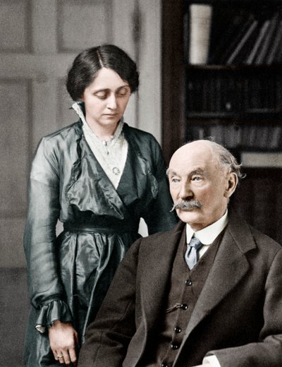 トーマスハーディ、イギリスの詩人、小説家、劇作家、2人目の妻フローレンス、1912-1928年 作： Unbekannt
