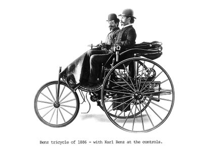 ベンツの自動三輪車、1886 作： Unbekannt