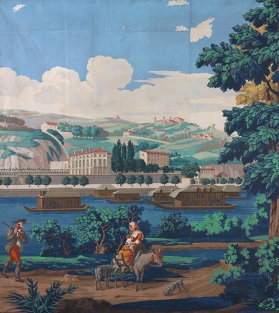 3 つの結合されたパネル: フランス、リヨンの眺め、初版、1821 年。 作： Unbekannt