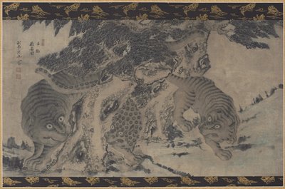 トラとヒョウの戯れ（1700年代 作： Unbekannt