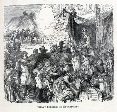 野営地のティリー兵士、1882 作： Unbekannt