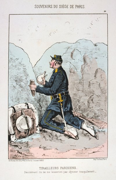 Tirailleurs Parisiens、パリ包囲戦、1870年-1871年 作： Unbekannt