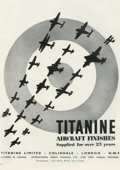 チタニン航空機仕上げ、1941年。 作： Unbekannt