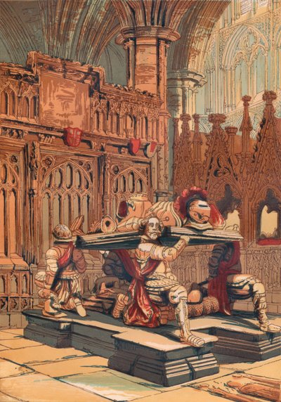 ウェストミンスター寺院のサーフランシスヴィアの墓、c1845、1864 作： Unbekannt