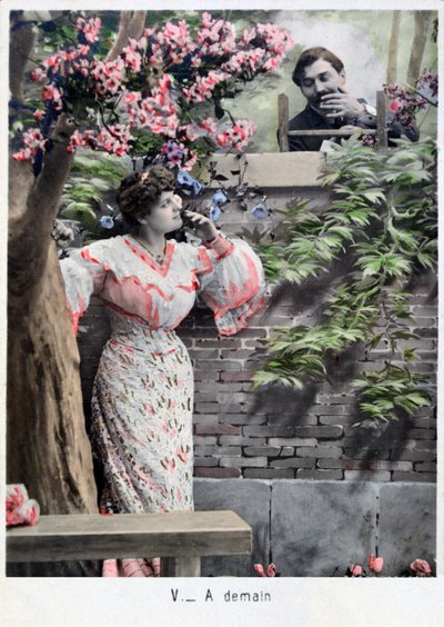 明日、ヴィンテージのフランスのポストカード、c1900 作： Unbekannt