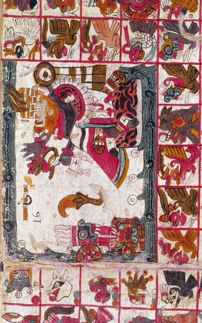 Tonalamatl Aubin、フォリオ16、15世紀 作： Unbekannt